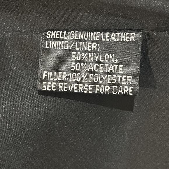 Unik Leather Jacket Womens Small Black Quilted Zip Off Lined Biker Moto Zip - Picture 13 of 15